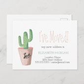 Ich habe die Cactus Liebe neu verschoben Ankündigungspostkarte (Vorne/Hinten)
