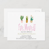 Ich habe die Cactus Pflanze um eine neue Adresse e Ankündigungspostkarte (Vorne/Hinten)