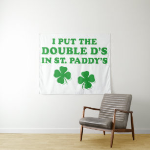 Ich habe die Double D's in den St. Paddy's Day lus Wandteppich