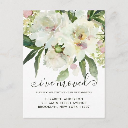 Ich habe die elegante botanische Peonbewegung der  Ankündigungspostkarte (Vorderseite)