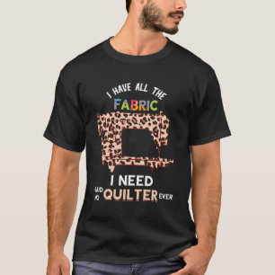 Ich habe die ganze Nähmaschine aus Stoff Leopard T-Shirt