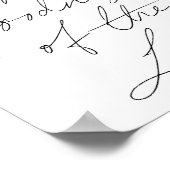 Ich habe die Güte des Herrn Script gesehen Poster (Ecke)