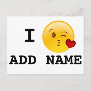 Ich habe die Liebe, einen Kuss an benutzerdefinier Postkarte