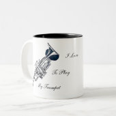 Ich habe die Liebe, meine Trompete zu spielen Zweifarbige Tasse (Vorderseite Links)