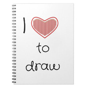 Ich habe die Liebe zeichnen Notizblock