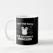 Ich habe die Mathe Funny Pinguin Antwort Niedlich  Kaffeetasse (Links)