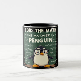 Ich habe die Mathematik gemacht Zweifarbige Tasse