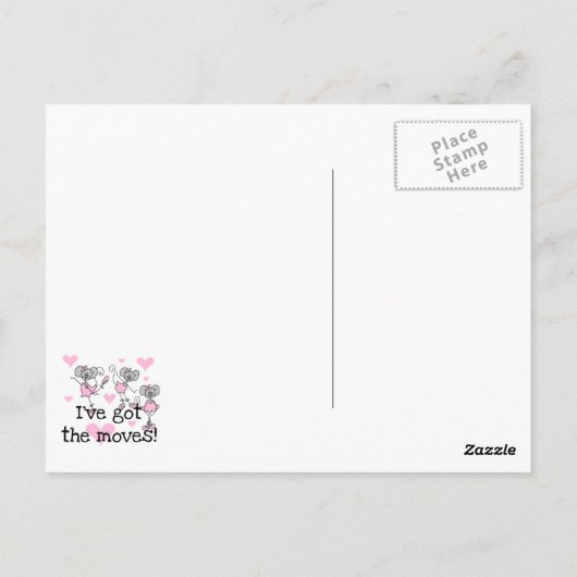 Ich habe die Moves Ballerina T - Shirt und Geschen Postkarte (Rückseite)