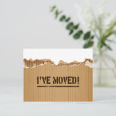 Ich habe die neue Adressübertragungs-Anzeigenkarte Postkarte (Stehend Vorderseite)