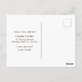 Ich habe die neue Adressübertragungs-Anzeigenkarte Postkarte (Rückseite)