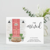 Ich habe die neue rote Vordertür für die Adresse v Ankündigung (Stehend Vorderseite)