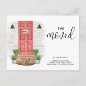 Ich habe die neue rote Vordertür für die Adresse v Ankündigungspostkarte (Vorderseite)