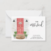 Ich habe die neue rote Vordertür für die Adresse v Mitteilungskarte (Vorderseite)