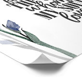 Ich habe die One Bible Verse Blue Floral gefunden Poster (Ecke)