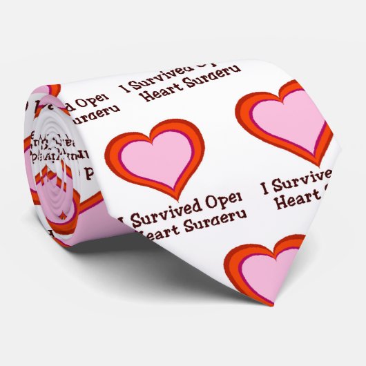 Ich habe die Operation des offenen Herzens überleb Krawatte (Gerollt)