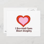 Ich habe die Operation des offenen Herzens überleb Postkarte (Vorne/Hinten)