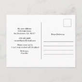 Ich habe die Pflanze verschoben Ankündigung Postka (Rückseite)