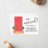Ich habe die Red Door Announcement Card verschoben Mitteilungskarte (Vorderseite/Rückseite Beispiel)