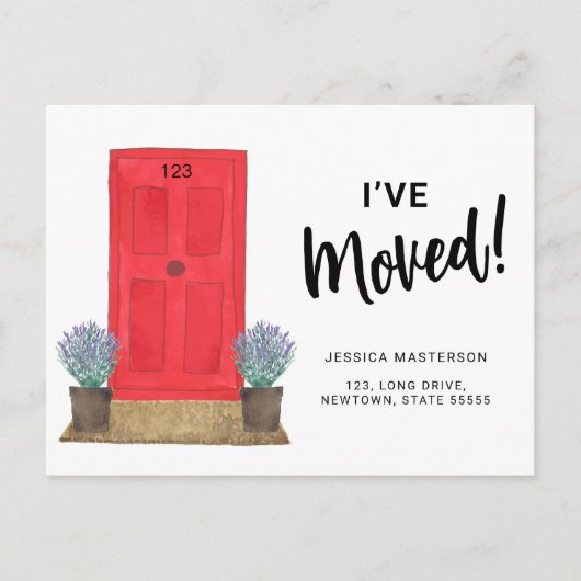 Ich habe die rote Tür verschoben Ankündigungspostkarte (Vorderseite)