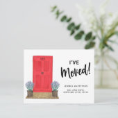 Ich habe die rote Tür verschoben Ankündigungspostkarte (Stehend Vorderseite)