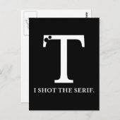 Ich habe die Serifenkomische Typografie gedreht Postkarte (Vorne/Hinten)