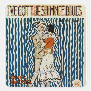 Ich habe die Shimmie-Blues Got Quadratischer Aufkleber