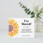 Ich habe die Sonnenblume verschoben Ankündigungspostkarte (Stehend Vorderseite)