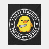 Ich habe die Stabilität, die ich mir leisten kann, Fleecedecke (Vorderseite)