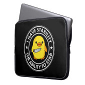 Ich habe die Stabilität, die ich mir leisten kann, Laptopschutzhülle (Vorderseite Links)