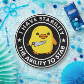 Ich habe die Stabilität, die ich mir leisten kann, Pappteller (Party)