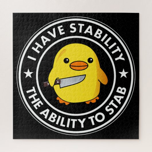 Ich habe die Stabilität, die ich mir leisten kann, Puzzle (Vertikal)