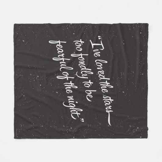 Ich habe die Sterne geliebt Fleecedecke (Vorderseite (Horizontal))