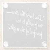 Ich habe die Sterne geliebt Glasuntersetzer (Rückseite)