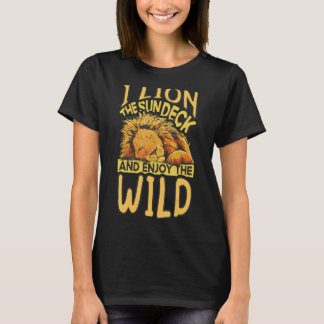 Ich habe die Sundeck und genieße ich Lion Safari F T-Shirt