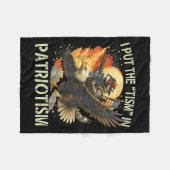 Ich habe die "Taufe" in den Patriotismus Retro Adl Fleecedecke (Vorderseite (Horizontal))