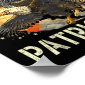 Ich habe die "Taufe" in den Patriotismus Retro Adl Poster (Ecke)