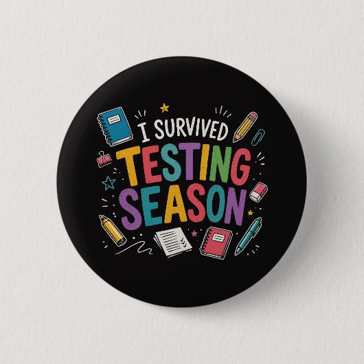 Ich habe die Testphase Schulhumor überlebt Button (Vorderseite)