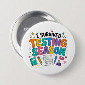 Ich habe die Testphase Schulhumor überlebt Button (Vorne & Hinten)