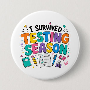 Ich habe die Testphase Schulhumor überlebt Button