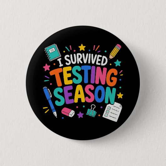 Ich habe die Testphase Schulhumor überlebt Button (Vorderseite)