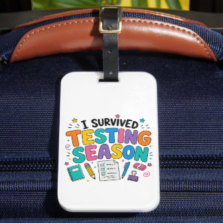 Ich habe die Testphase Schulhumor überlebt Gepäckanhänger