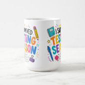 Ich habe die Testphase Schulhumor überlebt Kaffeetasse (Mittel)