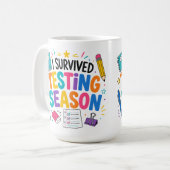 Ich habe die Testphase Schulhumor überlebt Kaffeetasse (Vorderseite Links)