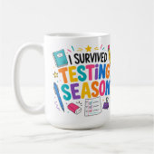 Ich habe die Testphase Schulhumor überlebt Kaffeetasse (Links)