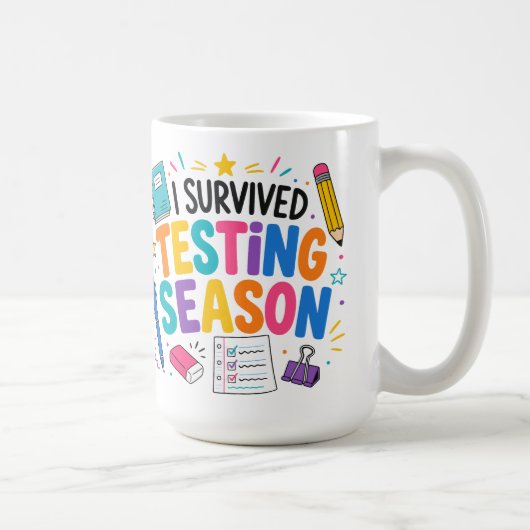 Ich habe die Testphase Schulhumor überlebt Kaffeetasse (Rechts)