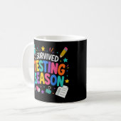 Ich habe die Testphase Schulhumor überlebt Kaffeetasse (Vorderseite Links)