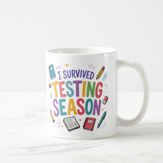 Ich habe die Testphase Schulhumor überlebt Kaffeetasse (Rechts)