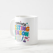 Ich habe die Testphase Schulhumor überlebt Kaffeetasse (Vorderseite Links)