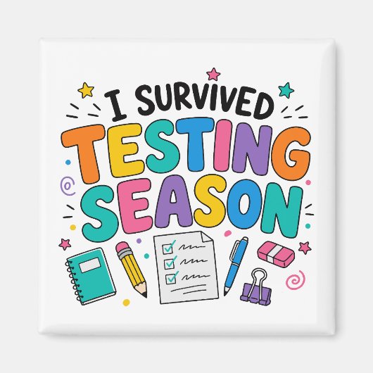Ich habe die Testphase Schulhumor überlebt Magnet (Vorne)