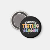 Ich habe die Testphase Schulhumor überlebt Magnet (Vorderseite/Rückseite)